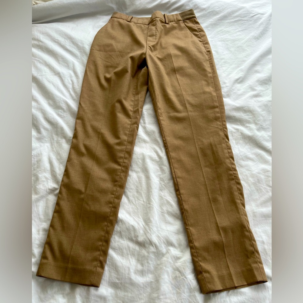Uniqlo Elastic Waist Straight Pants XS 24-25 Tan